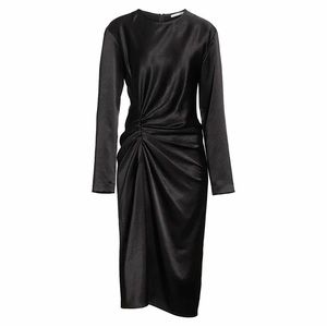 New Helmut Lang Silky Black Midi Dress | NWOT